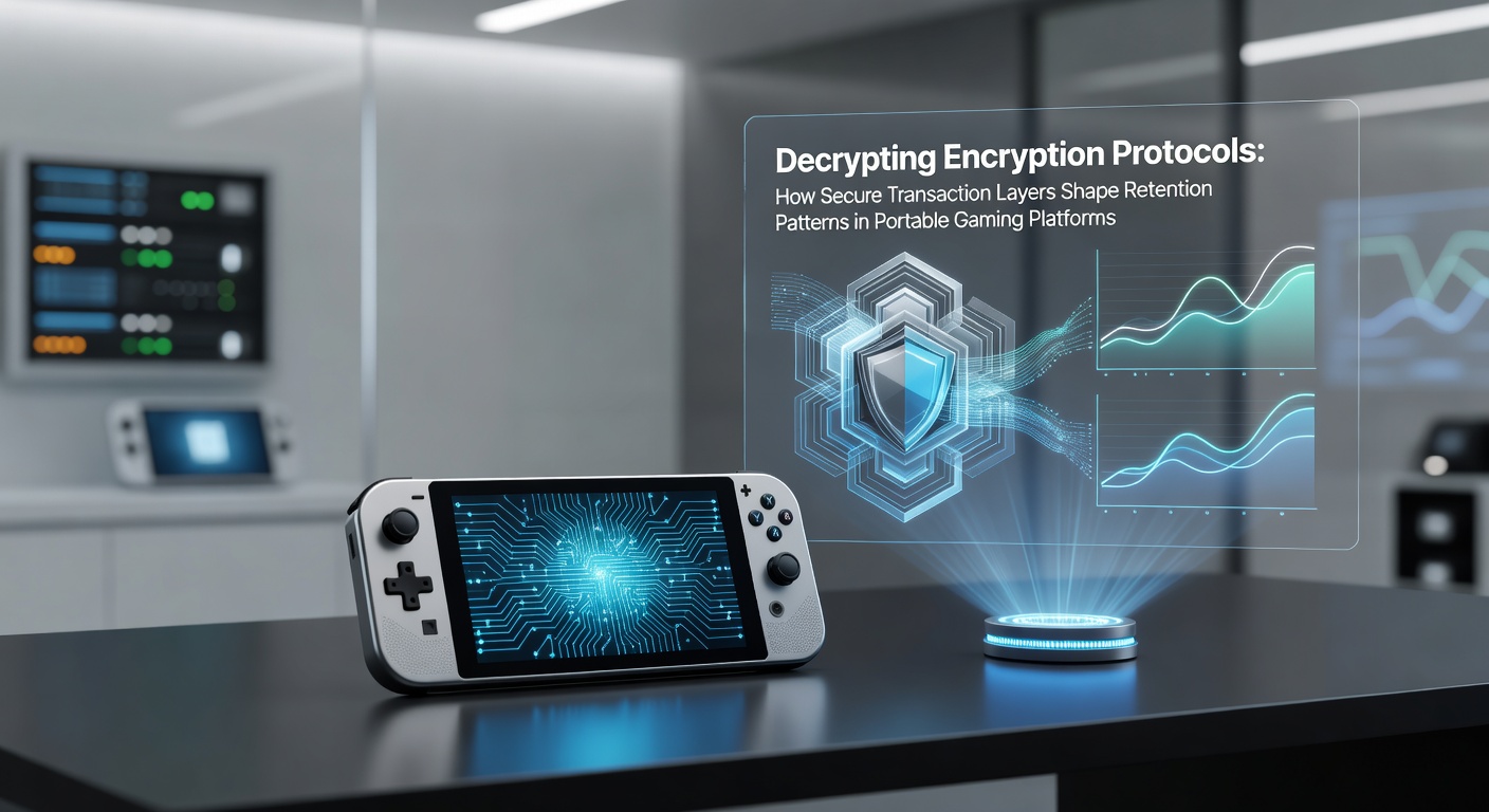 Illustration of encryption protocols securing mobile gaming transactions on portable devices